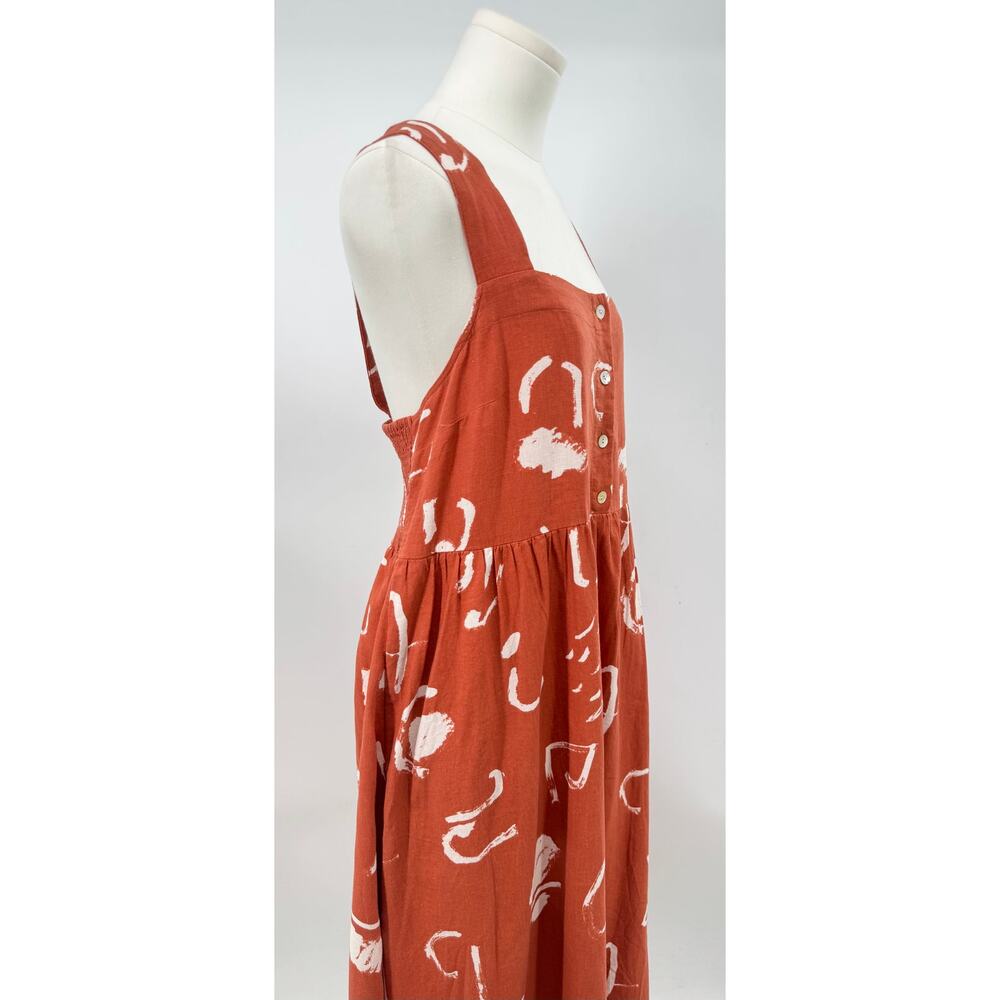 Madewell x Caroline Z Hurley Midi Dress Sundress Linen Sleeveless XL - Picture 4 of 10